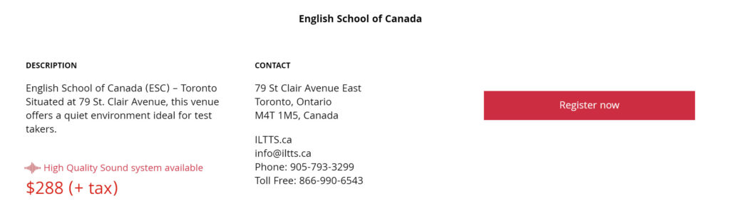 IELTS Canada Prices